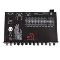 Massive Audio EQ9 - 9 Car Equalizer with 9 Band Graphic Equalizer - Aux Inputs - 7V RCA Outputs - 18dB Crossover