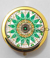 BlackKey Bohemian Pattern 3-Compartment Decorative Pocket Gift Box Case Organizer for Pill, Color 2 -2064