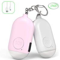 PHouse Personal Alarm Safesound Self Defense Keychain for Women, Kids and Senior. Safety Device with Flashlight for Protection. 2 Packs