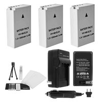 3-Pack EN-EL24 High-Capacity Replacement Batteries with Rapid Travel Charger for Select Nikon Digital Cameras. UltraPro Bundle Includes: Camera Cleaning Kit, Screen Protector, Mini Travel Tripod