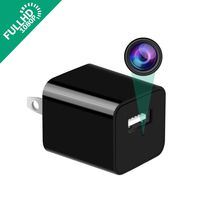 CAMXSW Wall Charger Camera USB Camera HD 1080P Nanny Cam Mini Camera Phone Charger Adapter Camera,Home Security Camera Motion Detection,with Built-in 32GB Memory Card Black, Update Version