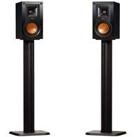 ECHOGEAR Bookshelf Speaker Stand Pair - Heavy Duty MDF Energy-Absorbing Design - Works with Klipsch, Polk, JBL & Other Bookshelf Speakers - Includes Cable Management Channel & Carpet Spikes