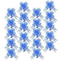 Baoblaze 20pcs Gift Wrap Pull Bows Ribbon String Present Wedding Gift Boxes Wrapping DIY - Blue