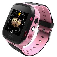 Nabobess Kids Smart Watch, 1.44" GPS Tracker Smartwatch Phone Touch Camera Games Flashlight SOS Alarm Clock Sports Wrist Watch Birthday Gifts for Girls Boys Children (Pink)