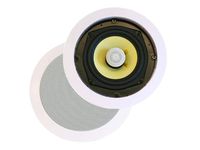 Monoprice 3 Way in-Ceiling Speakers - 6.5 Inches (Pair) with Concentric Mid/Highs, Aramid Fiber Cone Driver & Titanium Silk Dome Tweeters - Caliber Series