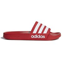adidas Men's Adilette Shower Slide Sandal, Scarlet/White/Scarlet, 10 M US