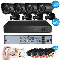 nurrat 1920 x 720 Outdoor Remote Night Vision Surveillance Camera Set Security
