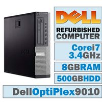 Dell OptiPlex 9010 DT Intel Core i7-3770 Quad @ 3.4 GHz 8GB DDR3 Ram 500GB Hard Drive DVD-RW Windows 10 Pro (Renewed)