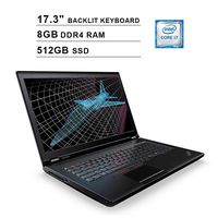 2019 Lenovo ThinkPad P71 17.3 Inch FHD 1080p Laptop (Intel 4-Core i7-7820HQ up to 3.90 GHz, 8GB DDR4 RAM, 512GB SSD, NVIDIA Quadro M620 2GB, Backlit KB, FP Reader, Windows 10 Pro)