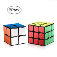 ROXENDA Speed Cube Set, Magic Cube Set of 2x2x2 3x3x3 Cube Smooth Puzzle Cube