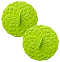 GIR: Get It Right Premium Silicone Round Lid, 4 Inches, Lime, 2 Pack