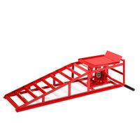 9TRADING Auto Car Truck Service Ramps Lifts Heavy Duty Hydraulic Lift Repair Frame Red