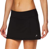HEAD Women's Athletic Tennis Skort - Performance Training & Running Skirt - Lead Skort Black, X-Large