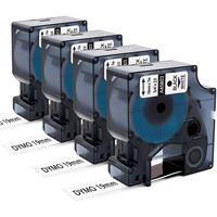 Compatible DYMO D1 Label Tape 45803 S0720830, Black on White Replace Standard D1 Labeling Tape for DYMO LabelManager 160 280 450D 500TS PnP Label Makers, 3/4 Inch(19mm) x 23 Feet,4 Pack