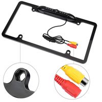 SIZZELAUTO License Plate Backup Camera with Night Vision Wide Viewing Angle Universal Car License Plate Frame Mount Camera Waterproof High Sensitive 8 IR LED Light