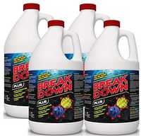 Concentrated Liquid Bacterial ENZYMES - Breaks Down Grease, Paper,Fat & Oil in Drain Lines, Sewer Lines, Septic Tanks, Grease Traps, RV & Boat Tanks & More! Controls Foul Sewer Odors! (4 Gallon CASE)