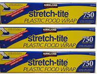 Kirkland Signature Stretch Tite Plastic Food Wrap uZzDke, 3 Packs (750 Sq ft Food Wrap)