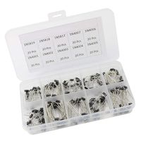 tatoko 200 Pcs 10 Value Rectifier Diode 1N4001 to 1N5819 Zener Diode Assortment Kit