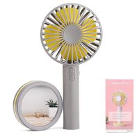 Ree Elec Portable Handheld Mini Fan USB Rechargeable Battery Powered Desk Fan (Gray)