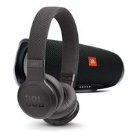 JBL Charge 4 Portable Bluetooth Speaker with Live 400BT Wireless On-Ear Headphones with Voice Control (Black)