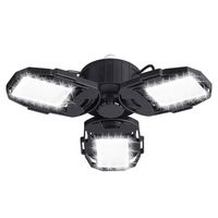 Deformable LED Garage Lights, 80W LED Garage Ceiling Lights with 3 Adjustable Wings, 8000LM, E26 LED Shop Light for Warehouse, Workshop, Barn, High Bay Lighting (No Motion Detection)