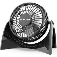 OPOLAR Super Quiet Desk USB Fan, Maximal 40db, Perfect Table Fan, Small Size, 2 Speeds, 360° Rotating Free Adjustment Personal Fan for Home,Office and Dorm-White