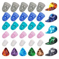 Thumb Finger Picks, Guitar Finger Fingertip Protectors, Guitar Picks, useful for Acoustic Guitar Ukulele Kalimba Starter & Other String Instruments
