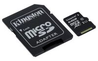 Kingston Canvas Select 64GB microSDHC Class 10 microSD Memory Card UHS-I 80MB/s R Flash Memory Card with Adapter (SDCS/64GB)