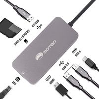 8-In-1 Type C Hub USB C Hub Adapter Dock with Ethernet Port, 4K USB C to HDMI,3 USB 3.0 Ports,SD TF Card Reader 85w Power Delivery Charging Port for MacBook Pro 2017 2018 XPS Type C Portable Laptop