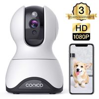Pet Camera,Conico 1080P HD Wireless IP Camera with Sound and Motion Detection Two-Way Audio,Pan/Tilt/Zoom WiFi Dome Camera,Home Security Baby Monitor with Night Vision