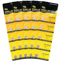 5X Exell 3-Volt Lithium Coin Cell Battery, EB-CR1025, 200 Milliamp Hours, 5-Pack Replaces CR1025, DL1025, BR1025, KL1025, L1025, ECR1025, KCR1025, E-CR1025, KECR1025, 5033LC