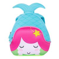 Jack & Friends Mermaid Neoprene Kids Backpack, Aqua/Teal/Hot Pink