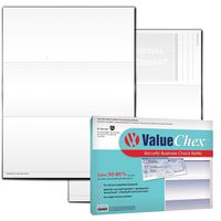 ValueChex UV Secure Check Paper- Blank Check Stock - Business Check On Top, Canvas, 55 Count