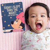 Disney Baby Girls Minnie Mouse Milestone Photo Sharing Cards, Age 0-12M, 12 Cards Gift Set