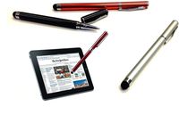 PRO Essential PH-1 Custom Stylus + Writing Pen with Ink! [3 Pack - Silver Red Black]