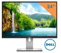 Dell 24" UltraSharp Widescreen LED-Backlit 1920x1200 Resolution Monitor, 16:10 Aspect Ratio, 6ms Response Time, 178 Degree Vertical & horizontal viewing angles, HDMI, USB 3.0 ports