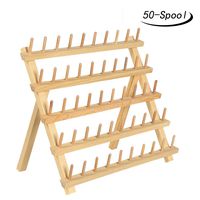 HAITRAL 50-Spool Thread Holder,Sewing Thread Rack, Wooden Sewing Organizer for Sewing, Quilting, Embroidery, Hair-braiding