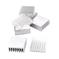 uxcell a16012800ux0575 Aluminium Heatsink Heat Sink Radiator Fin 25x25x10 mm 10pcs Silver Tone Pack of 10