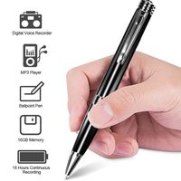 16GB Digital Voice Activated Recorder for Lectures - Audio Sound Recorder Tape Recorder Voice Recording Device with Playback for Meetings Classes Interviews （Black）