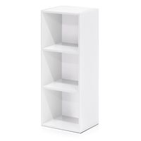 Furinno 3-Tier Open Shelf Bookcase, White