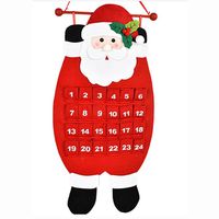 Boomboom Lovely Christmas Old Man Snowman Deer Calendar Countdown Calendar ... (Red)