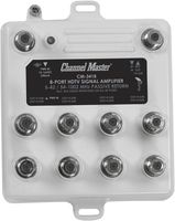 Channel Master CM3418 8-Port Distribution Amplifier for Cable and Antenna Signals