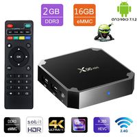 2019 Android TV Box X96 Mini TV Box Android 7.1.2 (2GB RAM + 16GB ROM) Smart TV Box S905W Quad-Core Cortex-A53 with WiFi 2.4GHz / H.265 4K Ultra HD TV Box Media Player by ZMQC