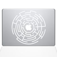 The Decal Guru Circle Maze Runner MacBook Decal Vinyl Sticker - 13" MacBook Pro (2015 & Older) - White (1289-MAC-13P-W)