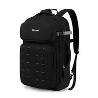 Gonex Travel Backpack 17 inch Laptop Backpack Computer Daypack Bookbag Carry On Bag for Men Women for School College Work Office Business Trip Travel with Detachable Shoulder Straps 30L Black