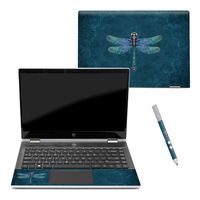 MightySkins Skin Compatible with Pavilion x360 14" (2018) - Vibrant Dragonfly | Protective, Durable, and Unique Vinyl Decal wrap Cover | Easy to Apply, Remove, and Change Styles | Made in The USA