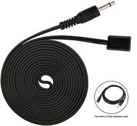 FlickerStar IR Infrared Emitter Extender Extension Cable, Single Head Eye to 3.5mm Jack Red IR Transmitter Wire Cord Compatible with for IR Repeater Extender System Kit (rectangle)