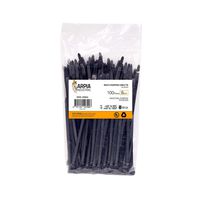 Cable Zip Ties Heavy Duty 8 Inch, Strong Plastic Wire Tires with 50 Pounds Tensile Strength, 100 pieces, Nylon Tie Wraps in Black, UV Resistant Indoor and Outdoor, Arpia Industrial A9604, Quality Ties