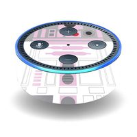 MightySkins Skin Compatible with Amazon Echo Dot (2nd Generation) wrap Cover Sticker Skins Pink Cyber Bot