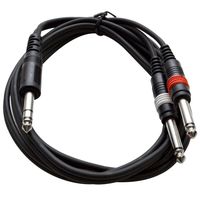 Seismic Audio - Insert Cable TRS 1/4" to 2 TS 1/4" 6 Foot Patch Adapter